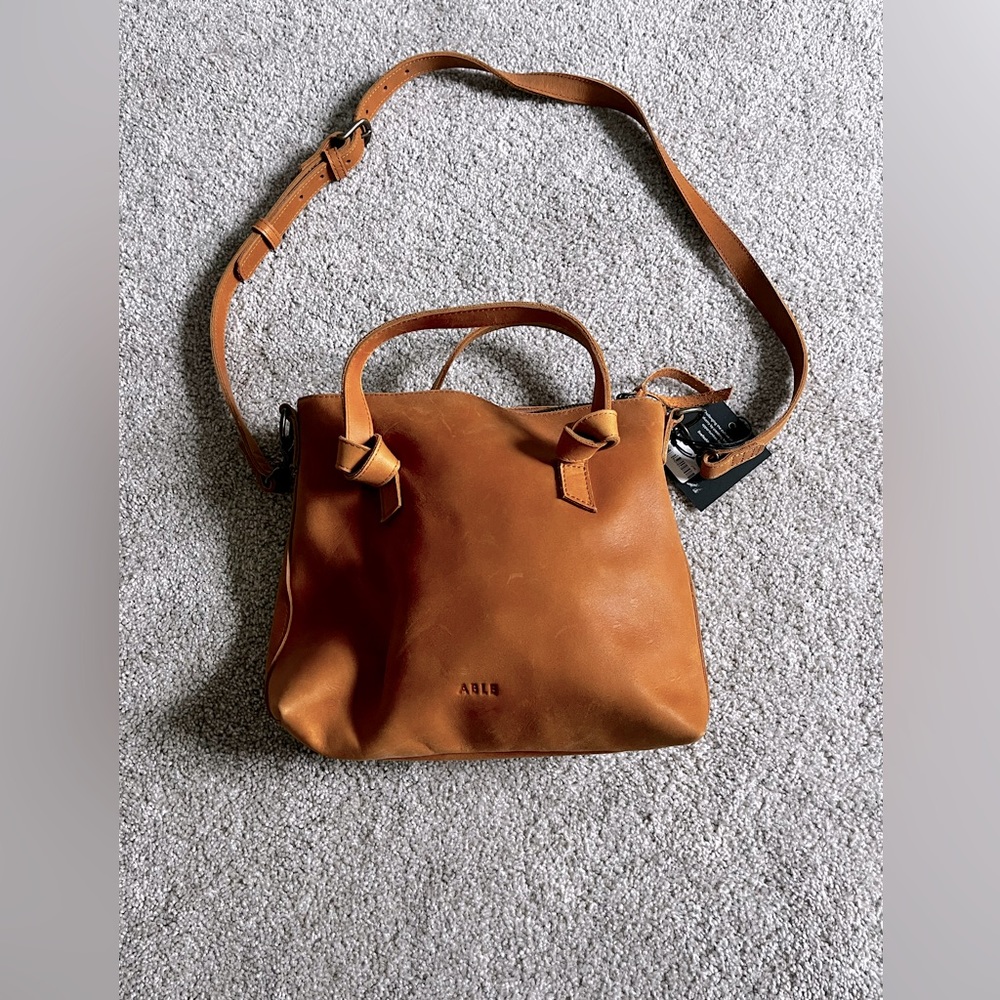 NWT ABLE Crossbody Cognac Tan Purse